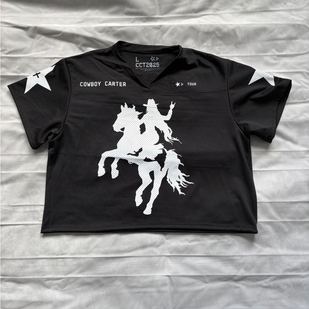 Official Beyoncé Cowboy Carter Merch - Black Jersey Size Large NWOT beyonce